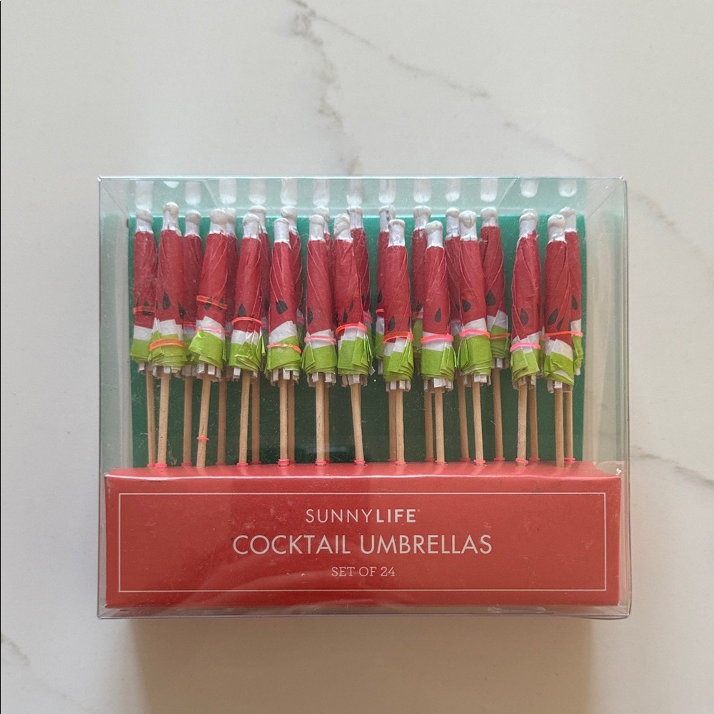 Sunnylife Festive Red and Green Cocktail Umbrellas